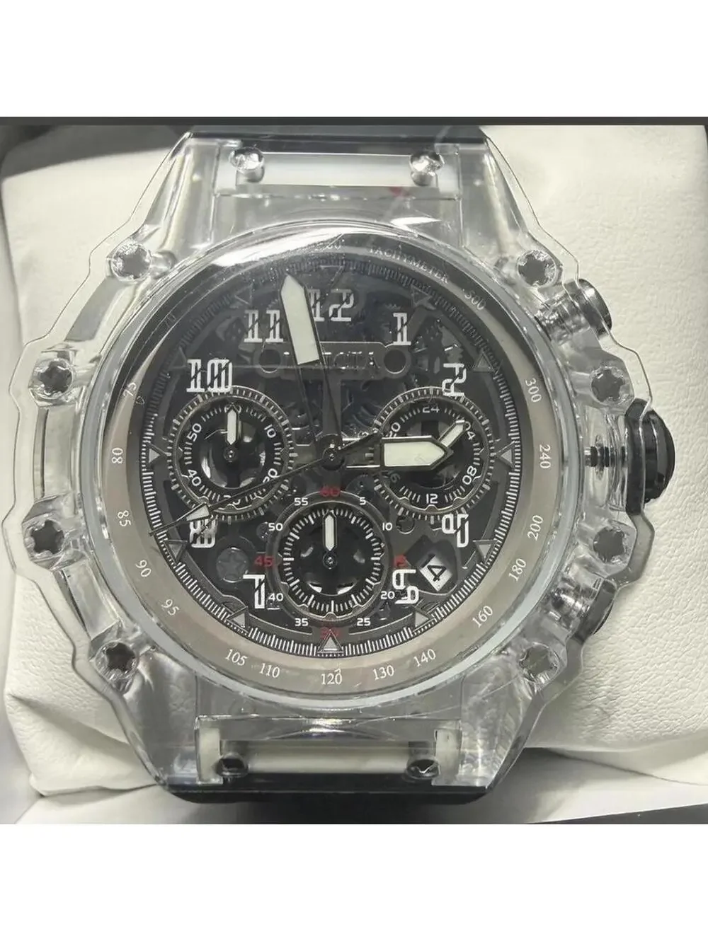 Invicta Racing Vaulthan Mens Watch 44mm Black/Clear